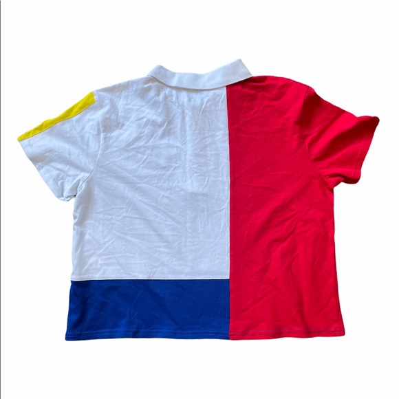 Tommy Hilfiger Color Block Cropped Polo Size M - Picture 4 of 11